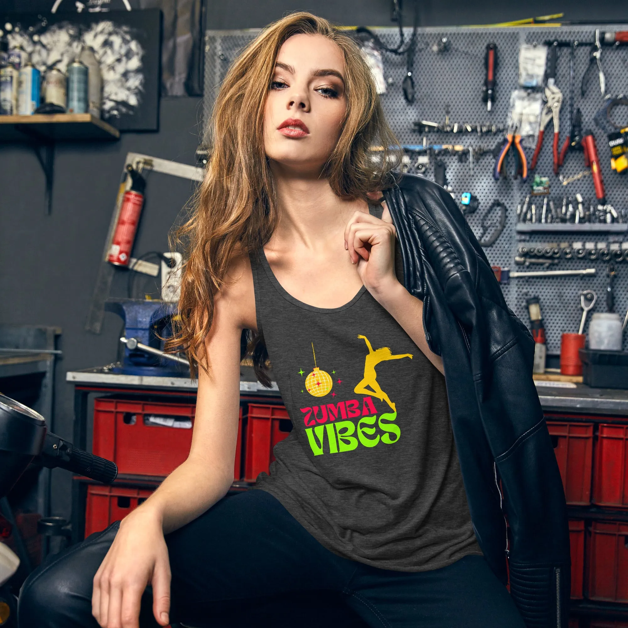 Zumba Vibes - Only Women's Flowy Racerback Tank